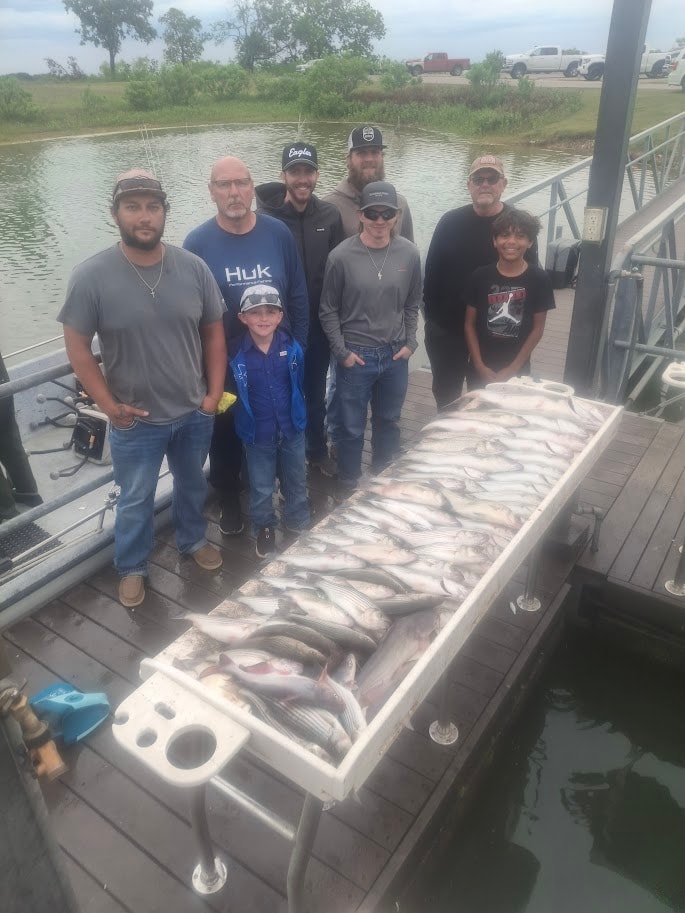 Fishing guide with customers